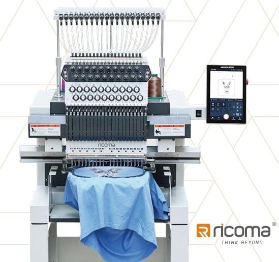 NAKIŞ RicomaSBP-1501-10S (80Cm X 50Cm İşleme) Tek Kafa 15 İğne Nakış Makinesi