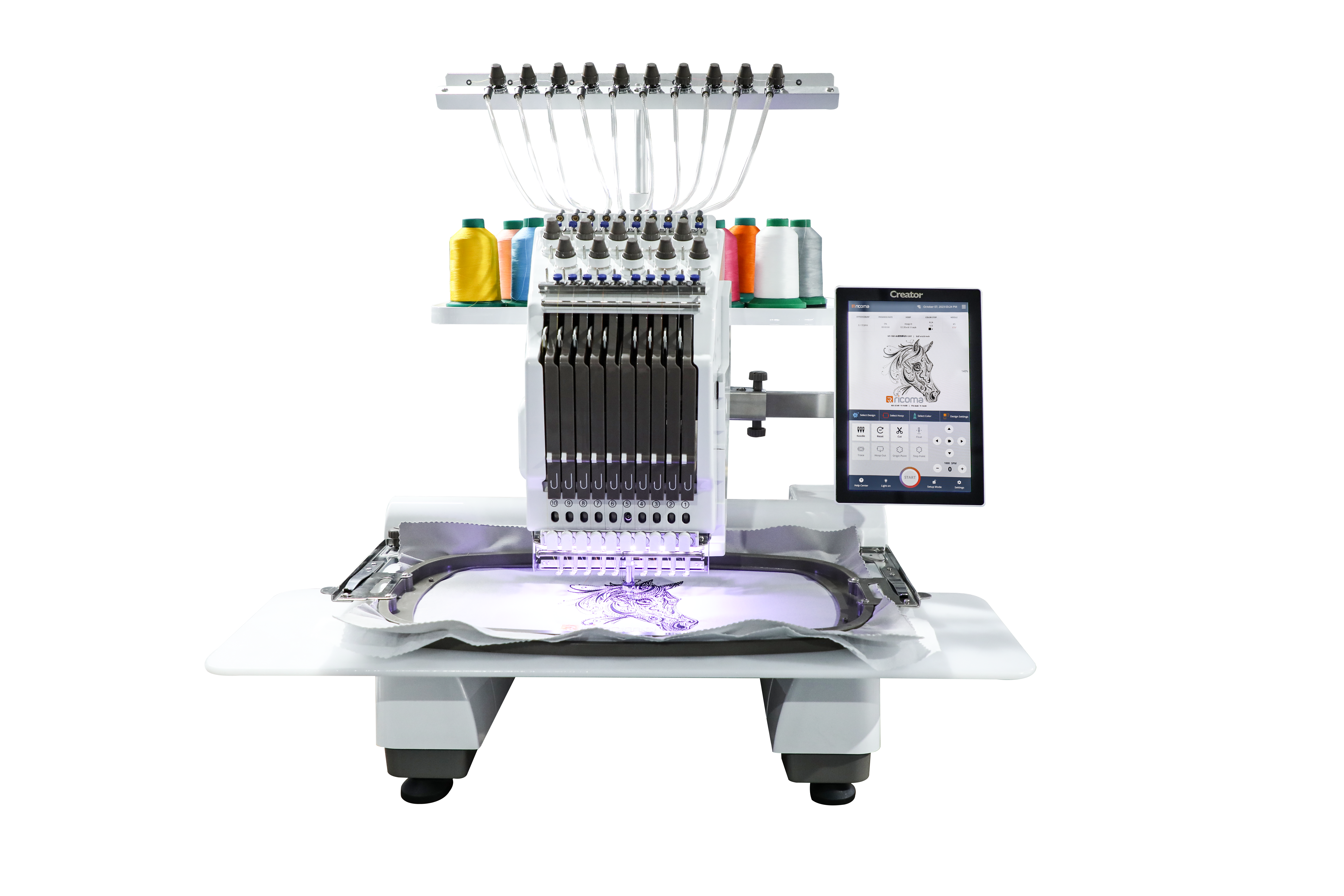 NAKIŞ RİCOMA EM-1010 Tek Kafa 10 İğne Nakış Makinesi