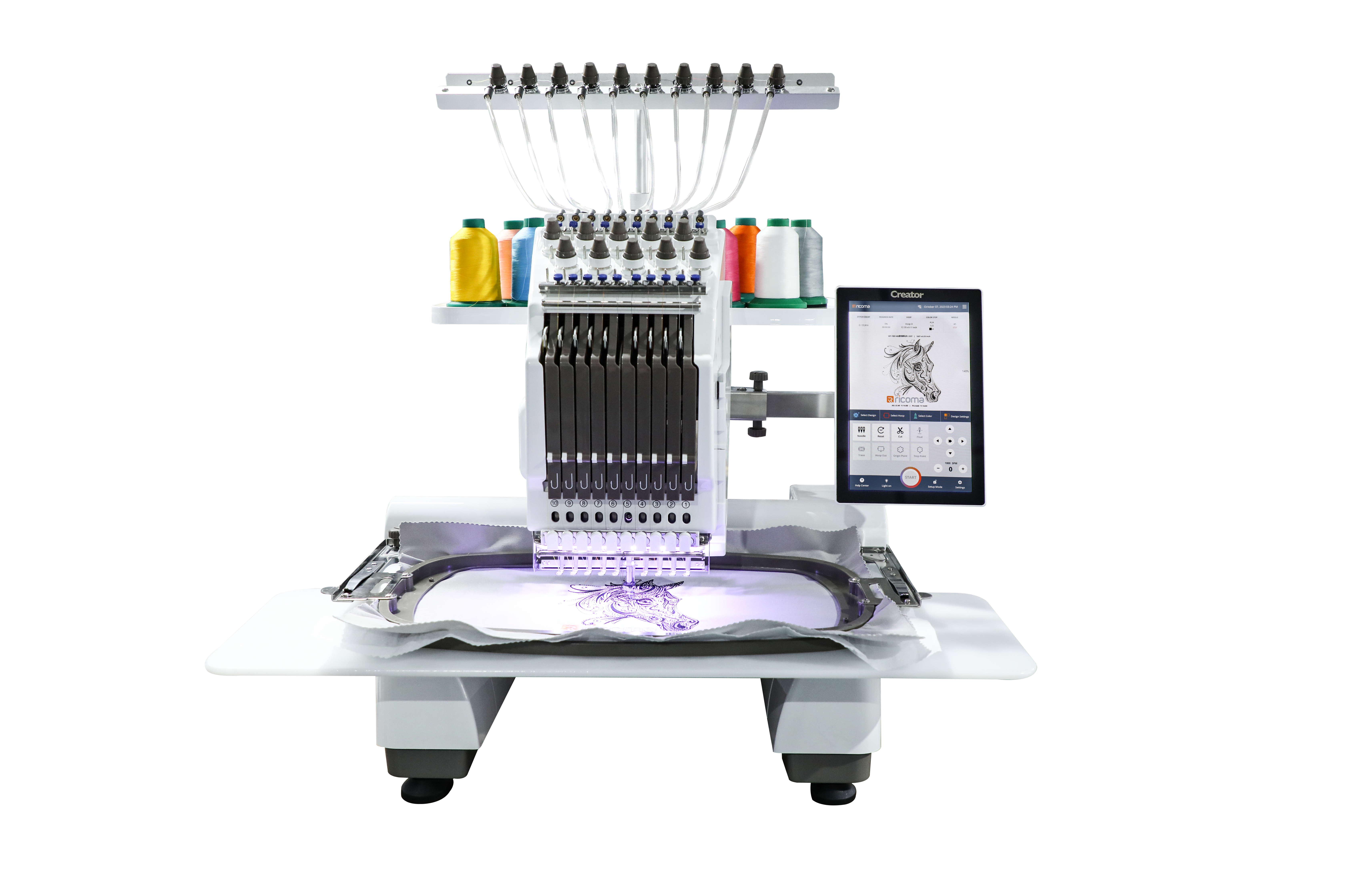 NAKIŞ RİCOMA EM-1010 Tek Kafa 10 İğne Nakış Makinesi